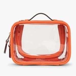 Calpak Small Cosmetics Bag in Papaya